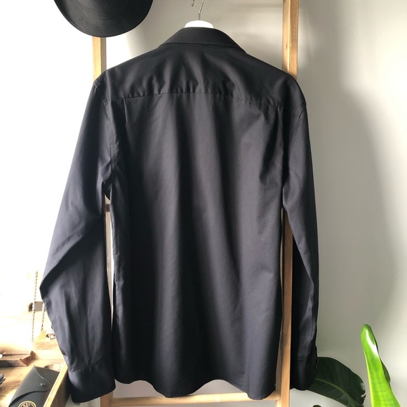 SALE HORST Men Black Shirt Cotton SZ 16.5 XL - Picture 4 of 8